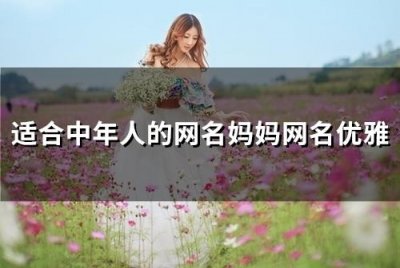 ​适合中年人的网名妈妈网名优雅(98个)